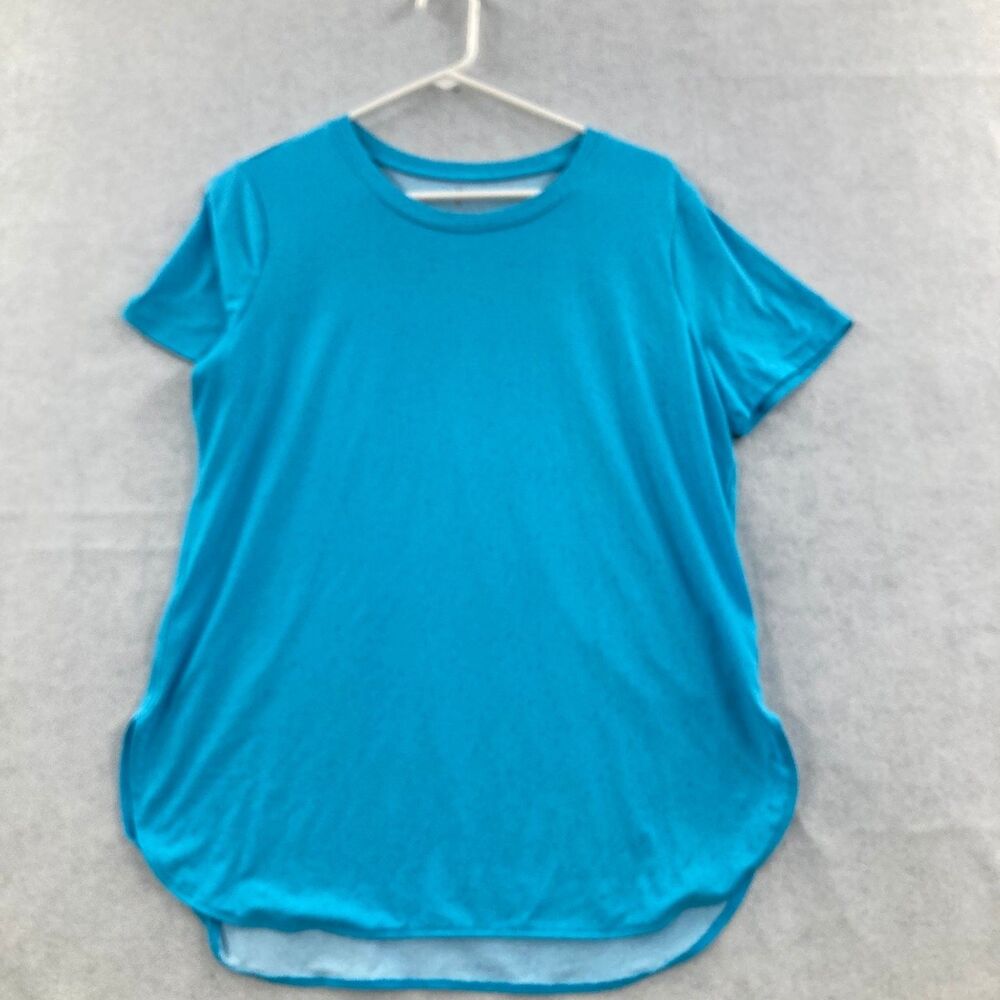 Skechers Women's Activewear Top Size L Turquoise Performance T-Shirt